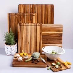 TeakHaus Edge Grain Cutting Board W/Hand Grip + Juice Canal (Rectangle) | 20" X 15" X 1.5" With Board Seasoning Stick 9 TeakHaus Edge Grain Cutting Board W/Hand Grip + Juice Canal (Rectangle) | 20" X 15" X 1.5" With Board Seasoning Stick -Outlet Utensils Store 01.14 traditional 2