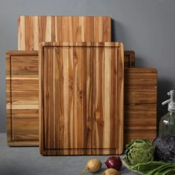 TeakHaus Edge Grain Carving Board W/Hand Grip (Rectangle) | 20" X 15" X 1.5" -Outlet Utensils Store 01.1 traditional 1