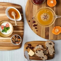 TeakHaus Edge Grain Cutting Board W/Rounded Edge (Small) | 12" X 8" X 0.55" -Outlet Utensils Store 02.5 elegant 201 206 209