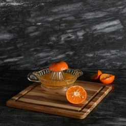 TeakHaus Edge Grain Cutting/Serving Board + Juice Canal (Square) | 11.75" X 11.75" X 0.5" -Outlet Utensils Store 04.4 essential 407