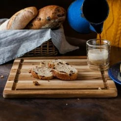 TeakHaus Edge Grain Cutting/Serving Board + Juice Canal (Square) | 11.75" X 11.75" X 0.5" -Outlet Utensils Store 04.7 essential 407 1