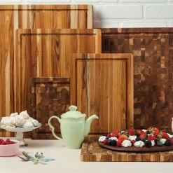 TeakHaus Edge Grain Carving Board + Juice Canal (Rectangle) | 14" X 10" X 1" -Outlet Utensils Store 08.7 scandi 2