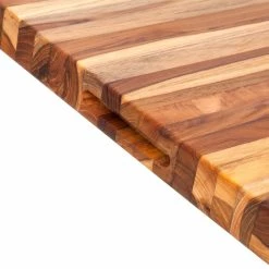 TeakHaus Edge Grain Carving Board W/Hand Grip (Rectangle) | 20" X 15" X 1.5" With Board Seasoning Stick -Outlet Utensils Store 106.2 traditional 1