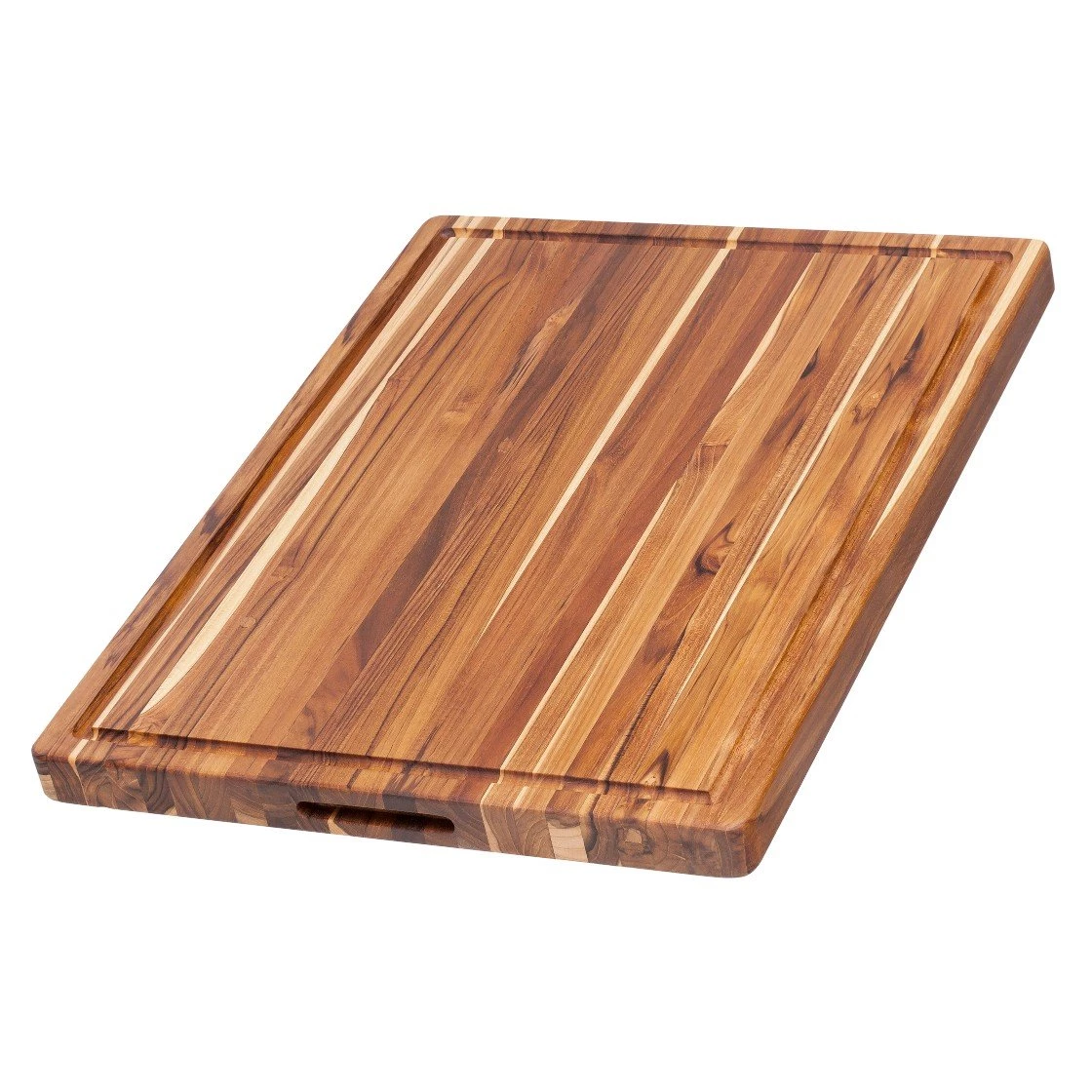 TeakHaus Edge Grain Cutting Board W/Hand Grip + Juice Canal (Rectangle) | 20" X 15" X 1.5" With Board Seasoning Stick 4 TeakHaus Edge Grain Cutting Board W/Hand Grip + Juice Canal (Rectangle) | 20" X 15" X 1.5" With Board Seasoning Stick - Image 2