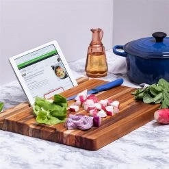 TeakHaus Edge Grain Smart Board (Large) | 20" X 15" X 1.5" -Outlet Utensils Store 12.1 smart 1212