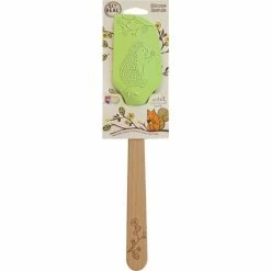 Talisman Designs Woodland Beech Wood Silicone Spatula - Hedgehog