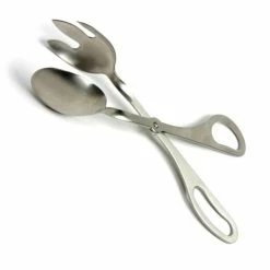 Norpro Polished Stainless-Steel Salad Tongs (11")