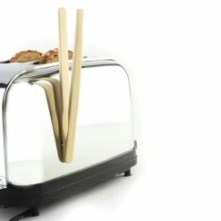 Norpro Bamboo Toaster Tongs With Magnet -Outlet Utensils Store 1982wmagnetw