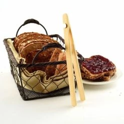 Norpro Bamboo Toast Tongs With Magnet | Set Of 2 -Outlet Utensils Store 1982wprops2w 1