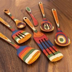 Totally Bamboo Baltique® 7-Piece Cooking Utensil Set | Marrakesh -Outlet Utensils Store 20 9634marrakesh7pc pkg wood1
