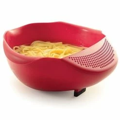 Norpro Serving Bowl With Strainer 14 Norpro Serving Bowl With Strainer -Outlet Utensils Store 2176 noodlesw