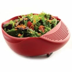 Norpro Serving Bowl With Strainer 15 Norpro Serving Bowl With Strainer -Outlet Utensils Store 2176 saladw