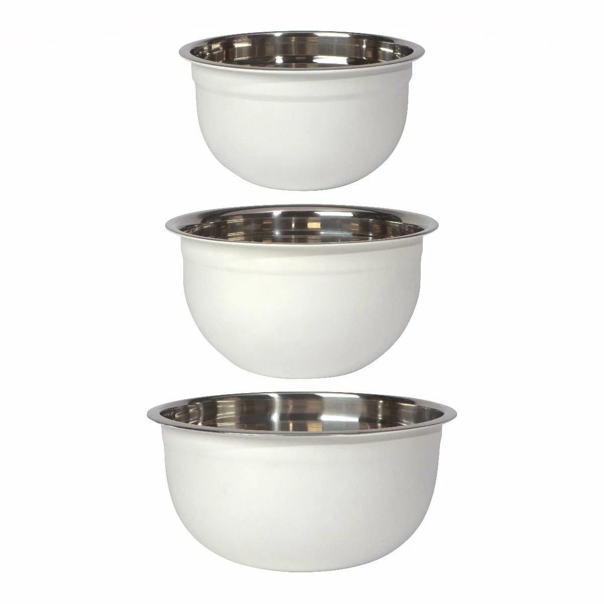 Danica Brands Now Designs By Danica Stainless Steel Mixing Bowls (Set Of 3) | Matte White 3 Danica Brands Now Designs By Danica Stainless Steel Mixing Bowls (Set Of 3) | Matte White