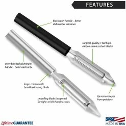 Rada Cutlery Deluxe Vegetable Peeler | Silver -Outlet Utensils Store 619ojkfgwql. ac sl1100