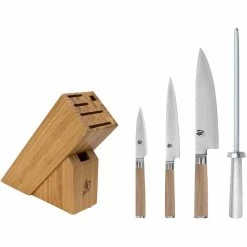 Shun Cutlery Shun Classic Blonde 5-Piece Starter Block Set -Outlet Utensils Store 61axcfmahdl. ac sl1500