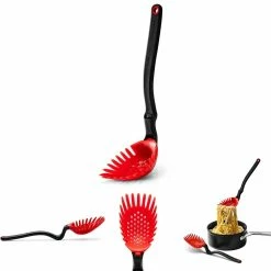 Dreamfarm Holey Spadle Slotted Spoon/Ladle | Red