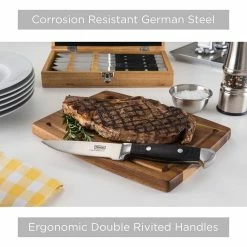 Viking 6-Piece Steak Knife Set With Box | Black -Outlet Utensils Store 71ao1mdpvll. ac sl1500