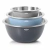 OXO 3-Piece Stainless Steel Mixing Bowl Set | Grey & Blue -Outlet Utensils Store 71snh axhrl. sl1500