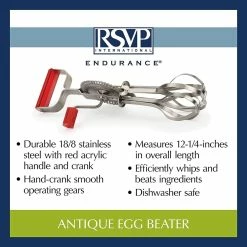 RSVP International RSVP Endurance Manual Egg Beater -Outlet Utensils Store 71tmys8revs. ac sl1500