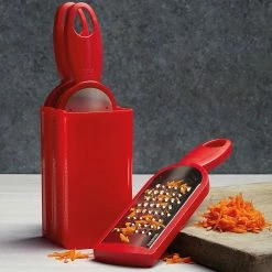 Kuhn Rikon Swiss Grater Set With Storage Caddy | Red -Outlet Utensils Store 812cke4ve4l. sl1500