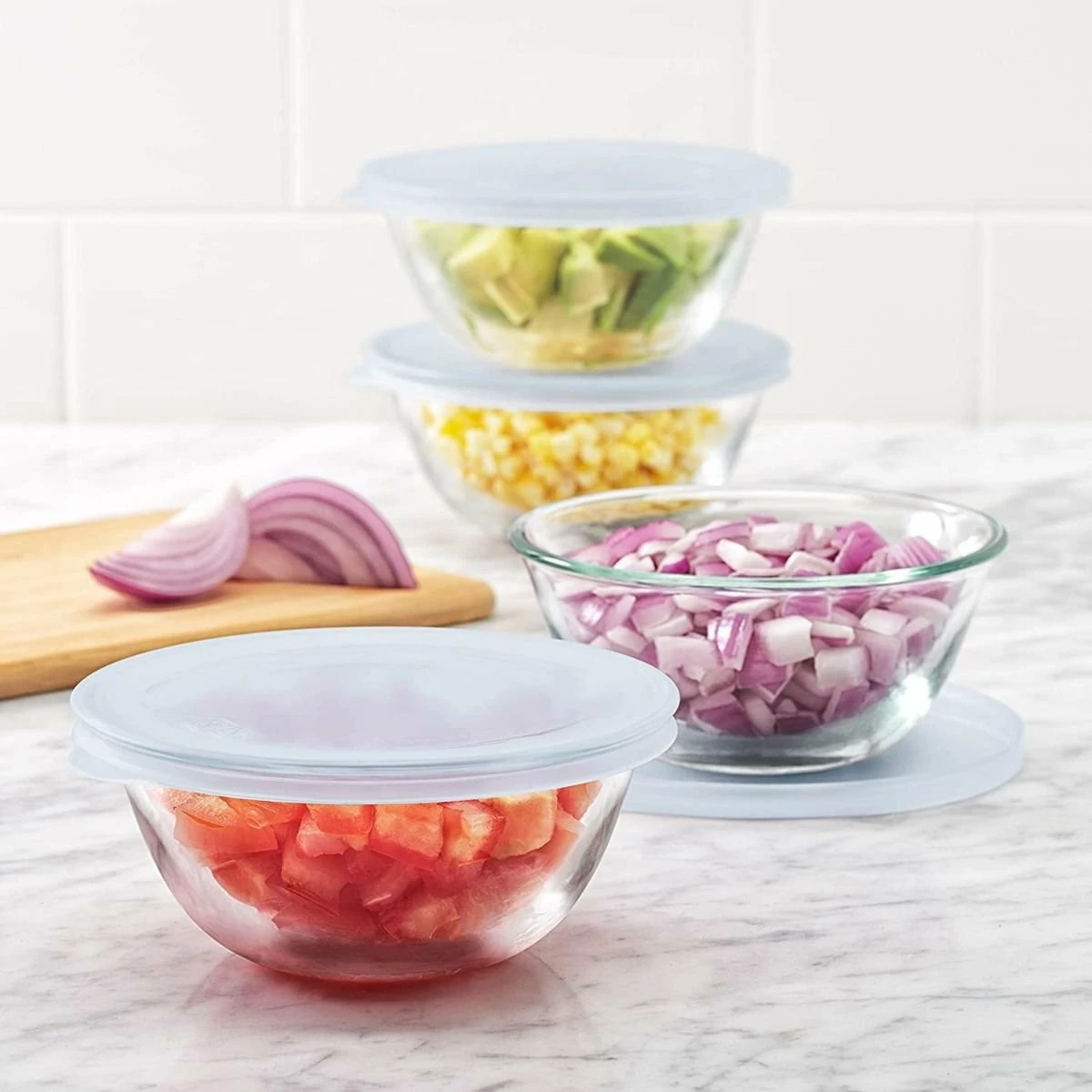 OXO 8-Piece Glass Prep Bowls 6 OXO 8-Piece Glass Prep Bowls - Image 4