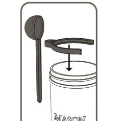 Fox Run Jarware Coffee Spoon Clip - Black -Outlet Utensils Store 82652 fox run jarware coffee spoon clip black diagram