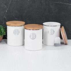 Typhoon Living Collection 1-Quart Tea Canister | Cream -Outlet Utensils Store capture0004 1