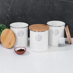 Typhoon Living Collection 1-Quart Tea Canister | Cream -Outlet Utensils Store capture0007 1