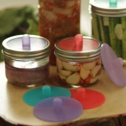 Masontops 9pc Wide Mouth Fermentation Kit 8 Masontops 9pc Wide Mouth Fermentation Kit -Outlet Utensils Store cfk9w masontops 9pc wide mouth fermentation kit close up