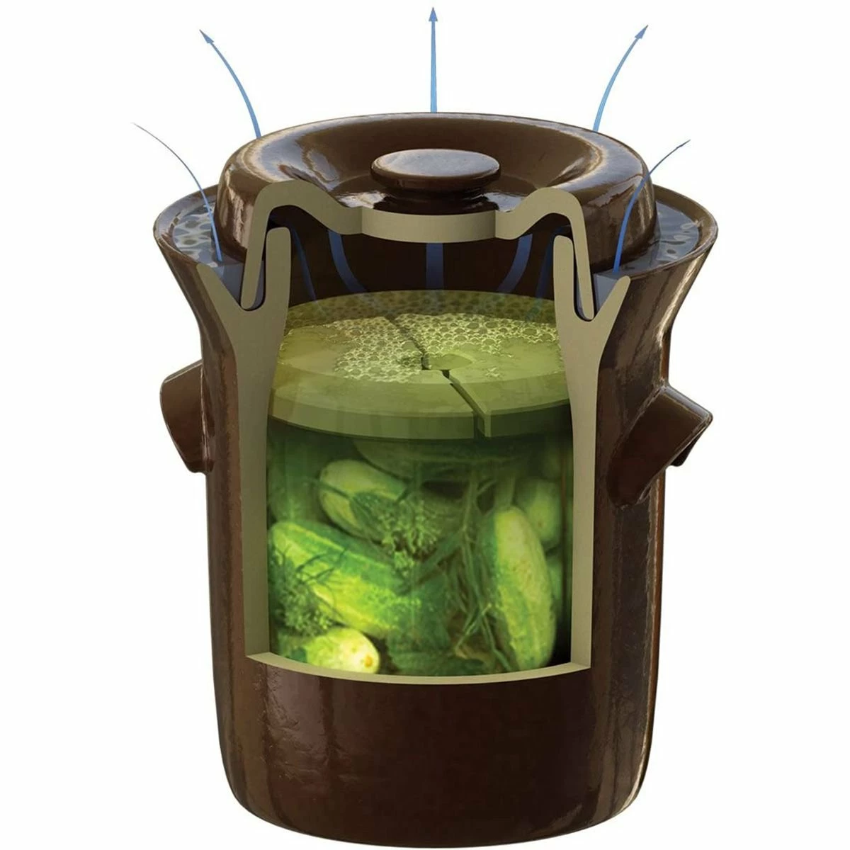 The Sausage Maker (TSM) The Sausage Maker Harvest Fiesta Fermenting Crock Pot | 10 Liter 5 The Sausage Maker (TSM) The Sausage Maker Harvest Fiesta Fermenting Crock Pot | 10 Liter - Image 3