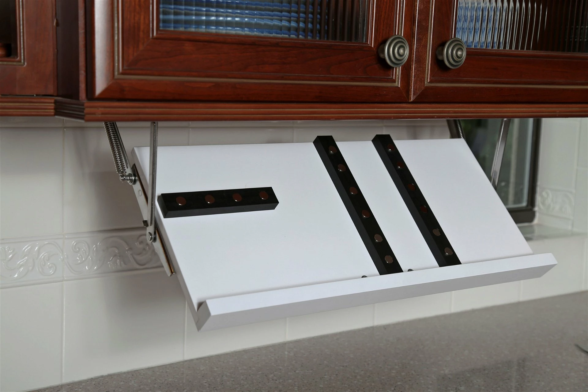 Drop Block Under Cabinet Knife Storage Rack - Large, White 4 Drop Block Under Cabinet Knife Storage Rack - Large, White - Image 2