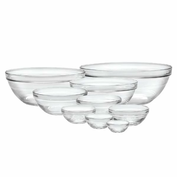 Duralex Lys Glass Bowls - 9-Piece Set 3 Duralex Lys Glass Bowls - 9-Piece Set