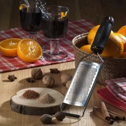 Microplane Gourmet Series Fine Grater Black -Outlet Utensils Store fine gourmet series grater black 45004