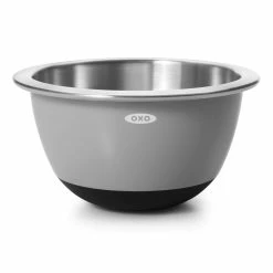 OXO 3-Piece Stainless Steel Mixing Bowl Set | Grey & Blue -Outlet Utensils Store gg 11289200 1b