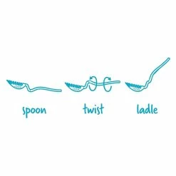 Dreamfarm Holey Spadle Slotted Spoon/Ladle | Dreamfarm Blue -Outlet Utensils Store holey spadle lifestyle 1