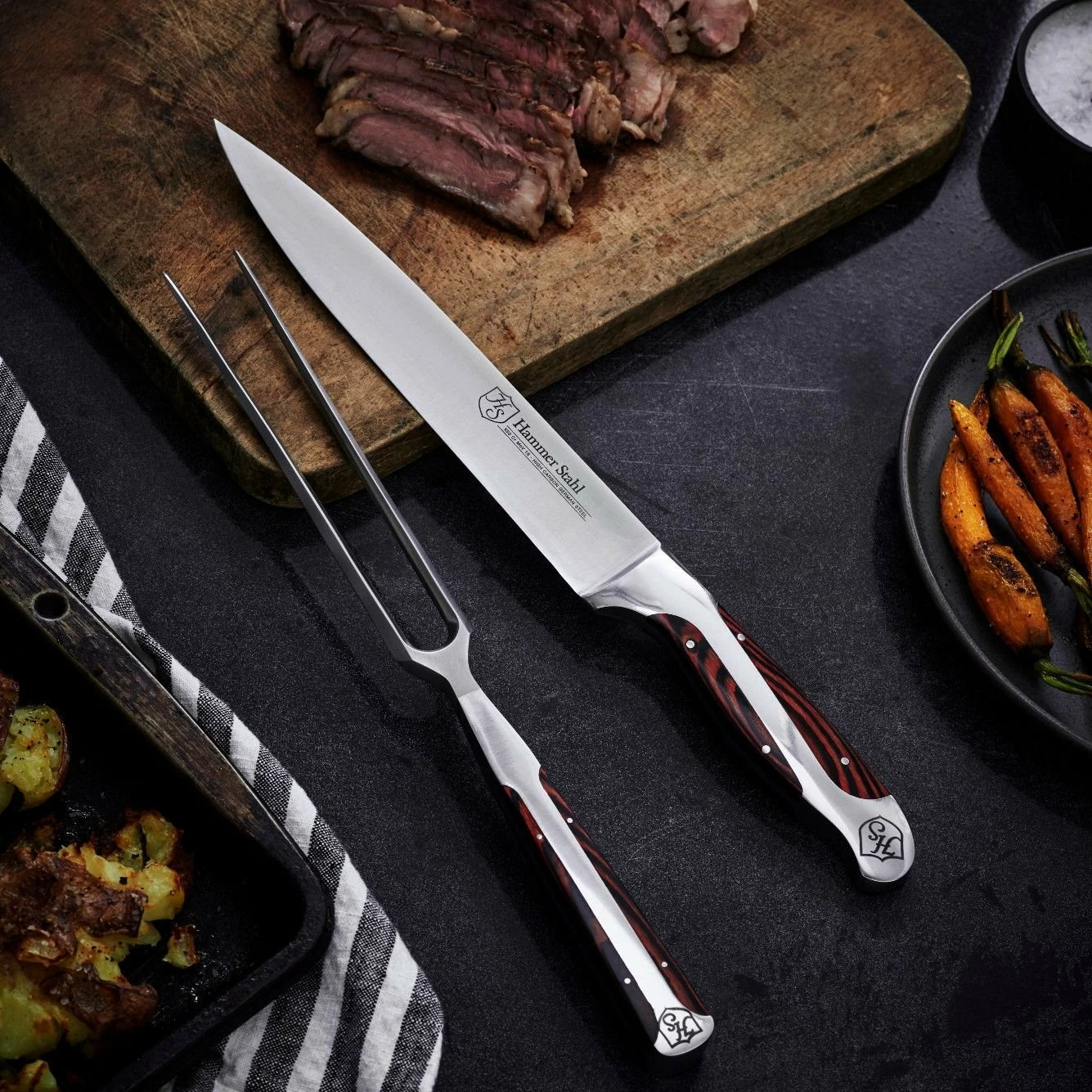 Hammer Stahl Cutlery 2-Piece Carving Knife & Fork Set 6 Hammer Stahl Cutlery 2-Piece Carving Knife & Fork Set - Image 4