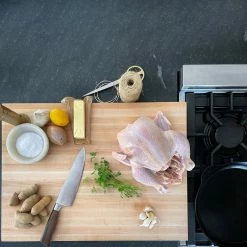 JK Adams Professional Edge Grain Maple Cutting Board | 24" X 18" X 1.5" 11 JK Adams Professional Edge Grain Maple Cutting Board | 24" X 18" X 1.5" -Outlet Utensils Store jk adams profhes lifestyle roast chicken prep pop