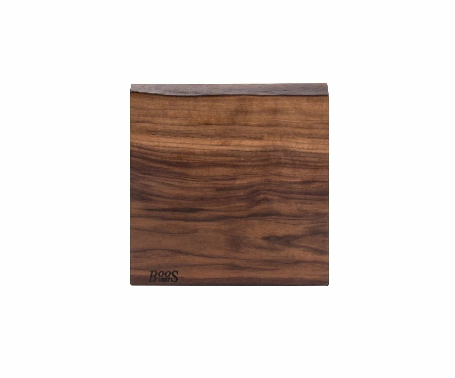 John Boos 1887 Rustic Edge Walnut Cutting Board 13"x12" - Image 2