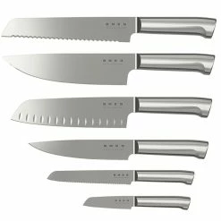 SMEG 7-Piece Knife Block Set | Black -Outlet Utensils Store knife set 1