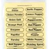 RSVP International RSVP Clear Spice Label Set -Outlet Utensils Store label rsvp clear spice label set