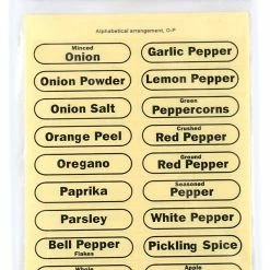 RSVP International RSVP Clear Spice Label Set