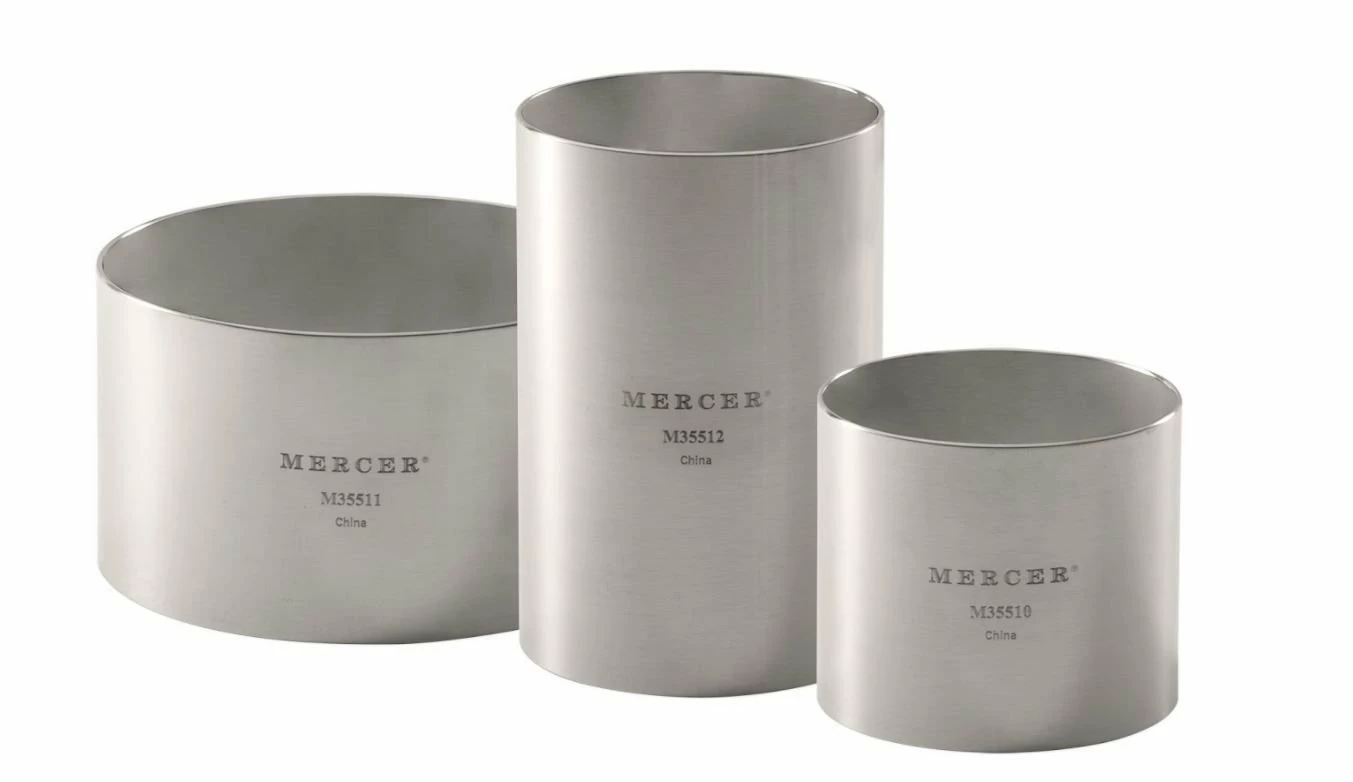 Mercer Culinary 2" X 1.75" Stainless Steel Ring Mold 4 Mercer Culinary 2" X 1.75" Stainless Steel Ring Mold - Image 2