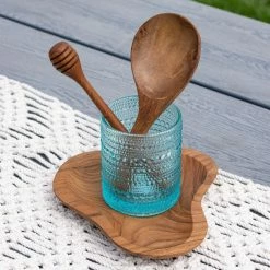 Danica Brands Danica Heirloom Reclaimed Teak Wood 7.45" Honey Dipper | Straight -Outlet Utensils Store macrame lifesyles 1743 1