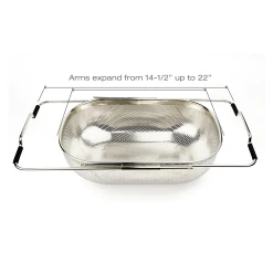 RSVP International RSVP Endurance Precision Pierced Over-the-Sink Colander 9 RSVP International RSVP Endurance Precision Pierced Over-the-Sink Colander -Outlet Utensils Store main colander 3