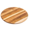 TeakHaus Elegant Round Edge Grain Cutting/Serving Board | 13" X 0.55" -Outlet Utensils Store main image 1