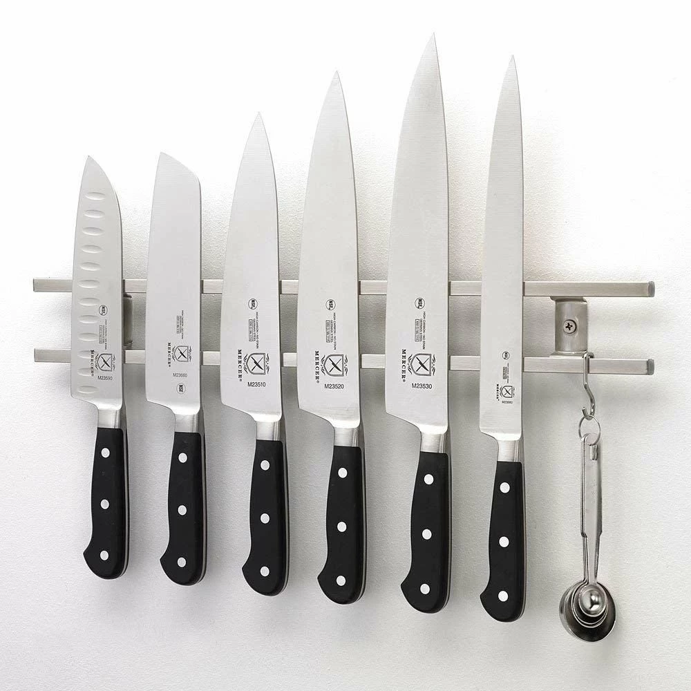 Mercer Cutlery Mercer Culinary 18" Magnetic Knife Bar | Stainless Steel 4 Mercer Cutlery Mercer Culinary 18" Magnetic Knife Bar | Stainless Steel - Image 2