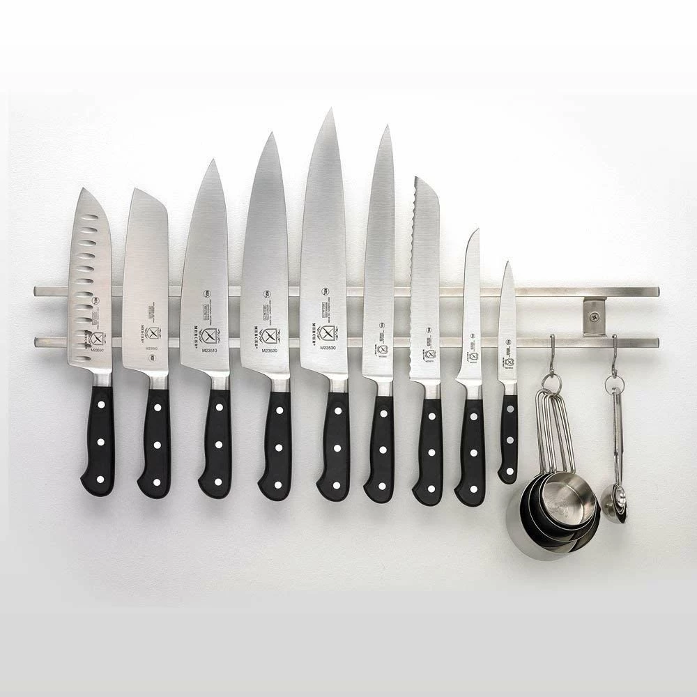 Mercer Cutlery Mercer Culinary 24" Magnetic Knife Bar | Stainless Steel 4 Mercer Cutlery Mercer Culinary 24" Magnetic Knife Bar | Stainless Steel - Image 2
