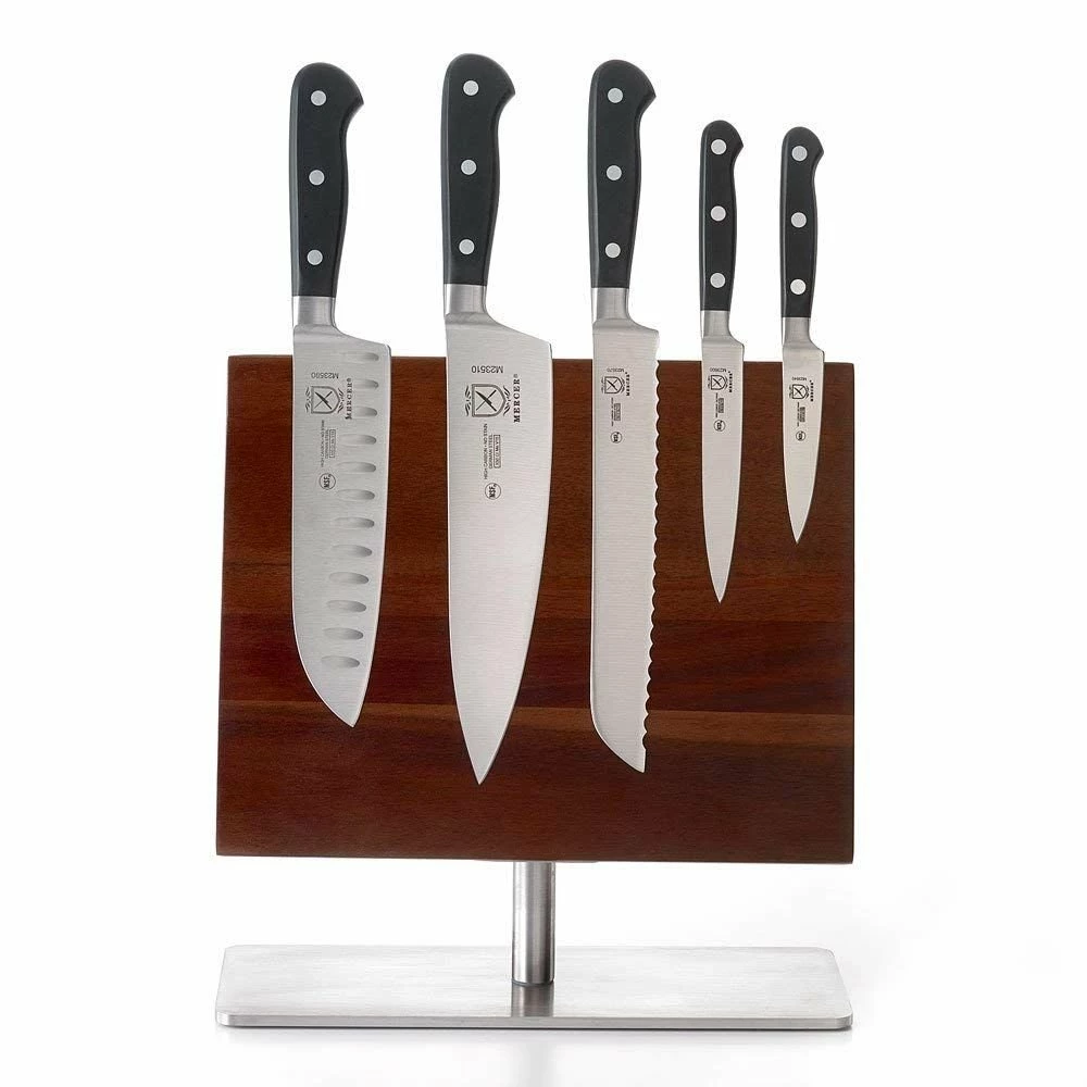 Mercer Cutlery Mercer Culinary Acacia Magnetic Knife Board With Stand - Medium 4 Mercer Cutlery Mercer Culinary Acacia Magnetic Knife Board With Stand - Medium - Image 2