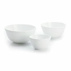 Mosser Glass 3-Piece Mixing Bowl Set (20oz, 40oz, 60oz) | Milk