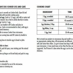 OXO Microwave Egg Cooker -Outlet Utensils Store oxo good grips microwave egg cooker cooking chart